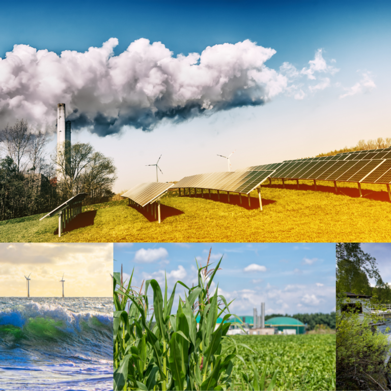 Pildil on kujutatud erinevad energia tootmise liigid